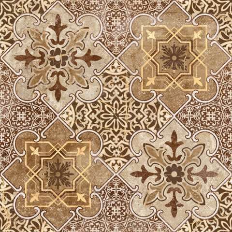 Декоративные элементы Undefasa Yukon Decorado Majestic, цвет коричневый, поверхность глянцевая, квадрат, 450x450