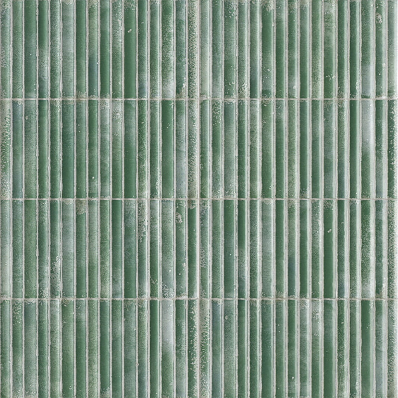 Керамическая плитка Mainzu Wynn Turquoise, цвет зелёный, поверхность глянцевая рельефная, прямоугольник, 150x300