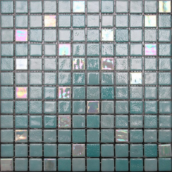 Мозаика Mosavit Mezclas BR-3001 + Acquaris Lotto 15%, цвет бирюзовый, поверхность глянцевая, квадрат, 316x316