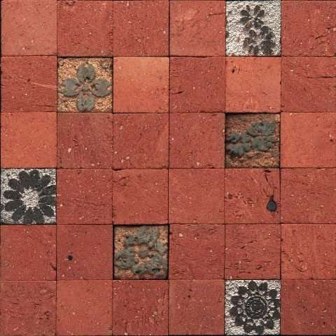 Мозаика Gaudi Tera-1(4), цвет терракотовый, поверхность глазурованная, квадрат, 270x270