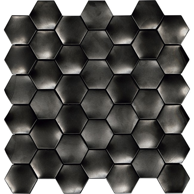 Мозаика L'Antic Colonial Web Anthracite L241716661, цвет чёрный, поверхность глянцевая, прямоугольник, 291x293