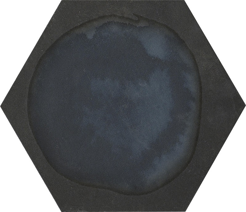 Керамогранит Piemme Shades Blot Night 02463, цвет чёрный, поверхность матовая, шестиугольник, 175x205