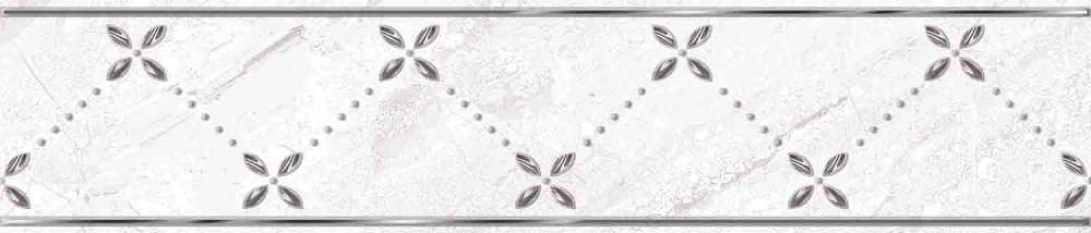 Бордюры Axima Тулуза Бордюр G2, цвет белый бежевый, поверхность глянцевая, прямоугольник, 75x350