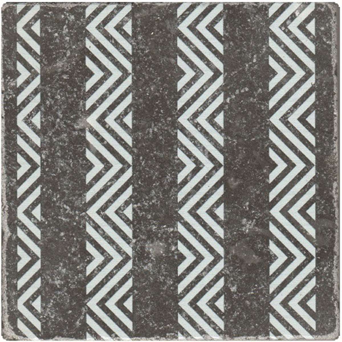 Керамическая плитка Stone4home Marble Black Motif №8, цвет чёрно-белый, поверхность матовая, квадрат, 100x100