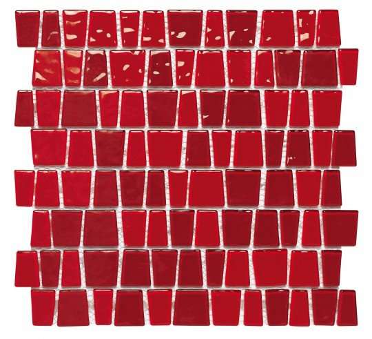 Мозаика Dune Contract Mosaics Red Snake 186438, цвет красный, поверхность глянцевая, , 292x300
