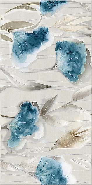 Декоративные элементы Azori Aura Marfil Floris Decor, цвет белый, поверхность глянцевая, прямоугольник, 315x630