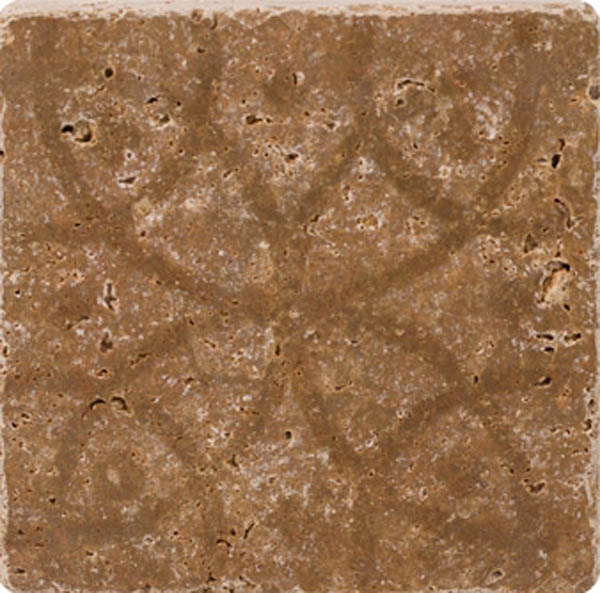 Декоративные элементы Stone4home Toscana Ornament №6, цвет коричневый, поверхность матовая, квадрат, 100x100