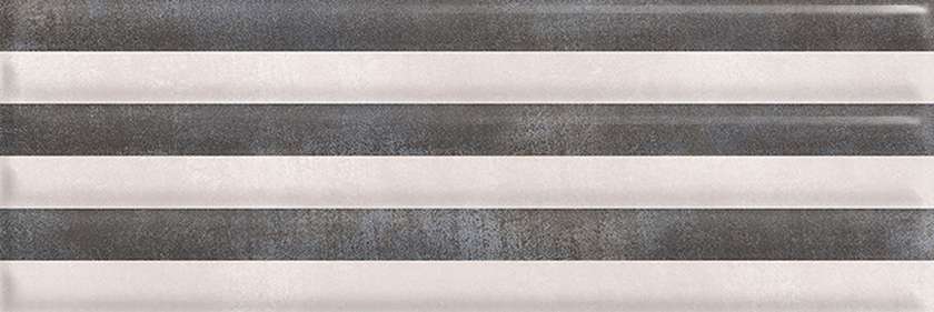 Керамическая плитка Superceramica New York Relieve Stripe Titanio 9111-0139, цвет разноцветный, поверхность глянцевая, прямоугольник, 200x600