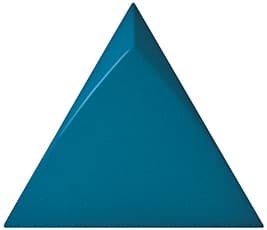 Керамическая плитка Equipe Magical 3 Tirol Electric Blue 24446, цвет синий, поверхность глянцевая 3d (объёмная), треугольник, 108x124