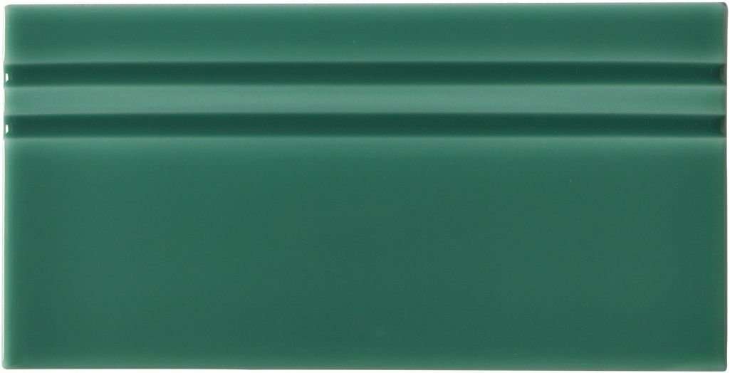 Бордюры Adex ADRI5089 Rodapie Rimini Green, цвет зелёный, поверхность глянцевая, прямоугольник, 100x200