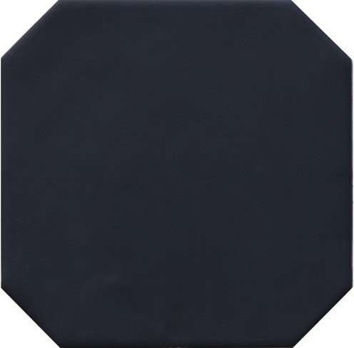 Керамогранит Equipe Octagon Negro Mate 20554, цвет чёрный, поверхность матовая, восьмиугольник, 200x200