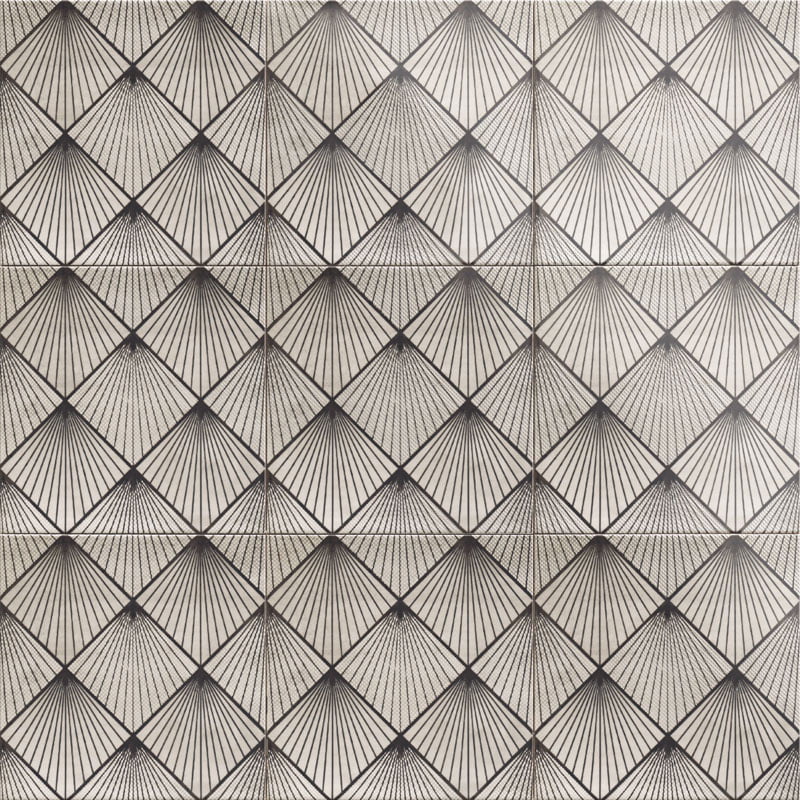 Керамическая плитка Mainzu Art Deco Gatsby, цвет белый коричневый, поверхность глянцевая, квадрат, 200x200