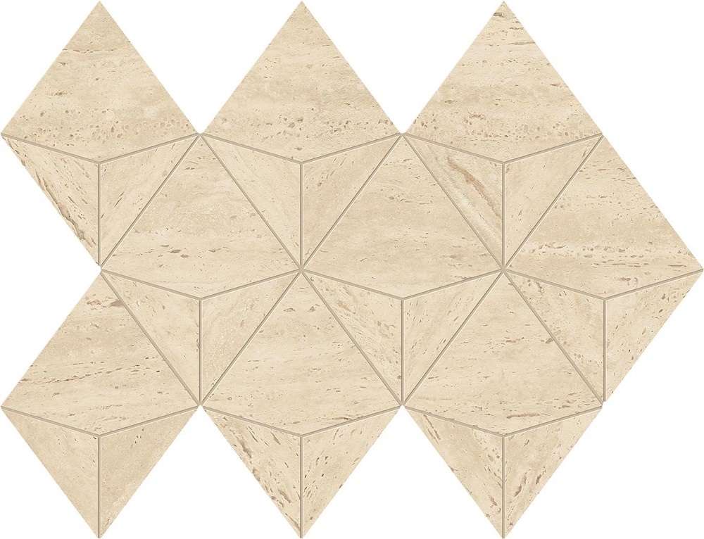 Мозаика Atlas Concorde Italy Marvel Travertine Sand Mosaico Origami AF9K, цвет бежевый, поверхность матовая, прямоугольник, 280x410