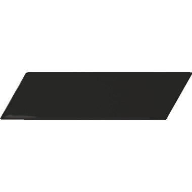 Керамическая плитка Equipe Chevron Wall Black Left Matt 23357, цвет чёрный тёмный, поверхность матовая, шеврон, 52x186