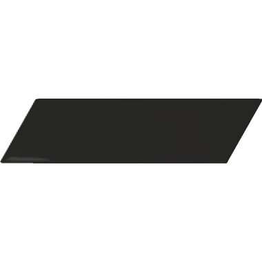Керамическая плитка Equipe Chevron Wall Black Left Matt 23357, цвет чёрный тёмный, поверхность матовая, шеврон, 52x186