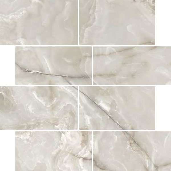 Декоративные элементы Casa Dolce Casa Onyx&More Silver Onyx Glossy 6mm Mur.(7,5X15) 767705, цвет серый, поверхность полированная, кабанчик, 300x300