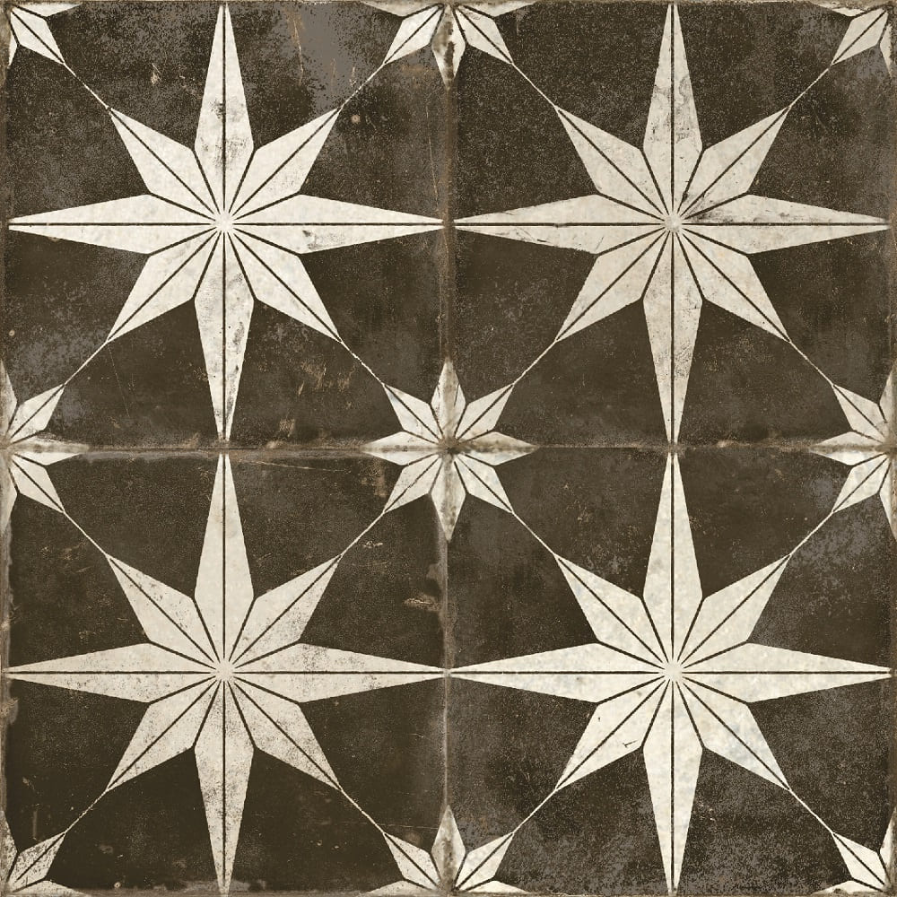 Керамическая плитка Peronda Fs Star Night 328146, цвет чёрно-белый, поверхность матовая, квадрат, 450x450