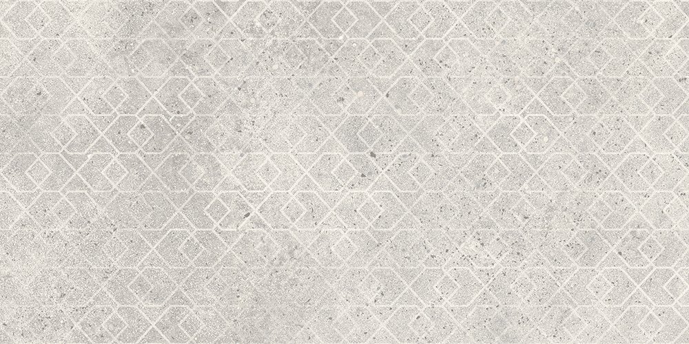 Керамогранит Azteca Decorado Design Lux 90 Pearl, цвет серый, поверхность лаппатированная, прямоугольник, 450x900