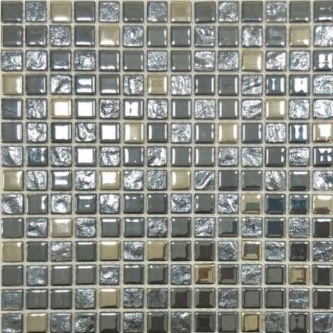 Мозаика Caramelle Mosaic Naturelle Teide 4mm, цвет серый, поверхность глянцевая, квадрат, 305x305