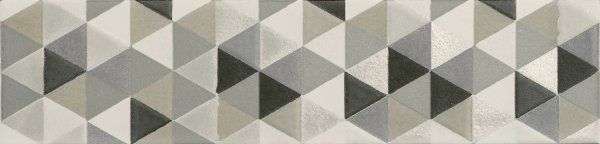 Декоративные элементы Marca Corona Tone Triangles Mix 1 0358, цвет серый, поверхность глянцевая, прямоугольник, 75x300