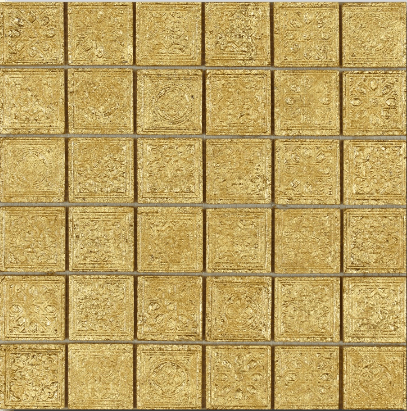 Мозаика Art & Natura Equilibrio 013A, цвет жёлтый, поверхность глянцевая, квадрат, 300x300