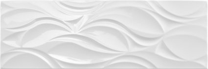 Керамическая плитка Argenta Blancos Narval White Brillo, цвет белый, поверхность структурированная, прямоугольник, 300x900