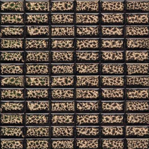 Мозаика Gaudi Brik-5(4), цвет коричневый, поверхность глянцевая, квадрат, 298x298