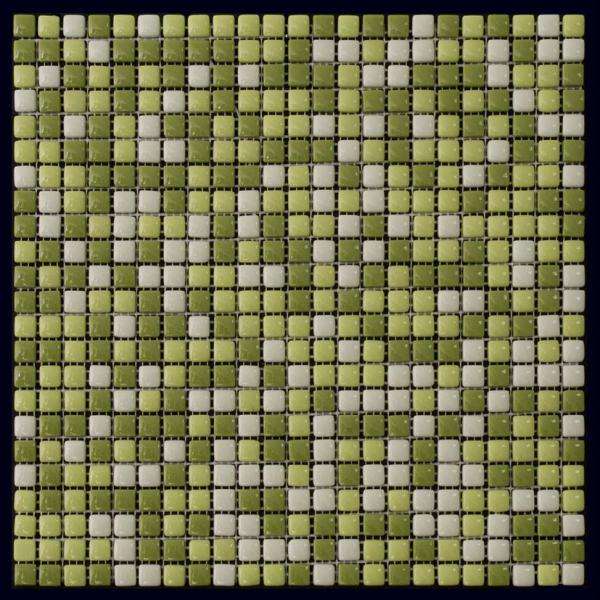 Мозаика Natural Mosaic Flex Mix TC-116/91/92 (Mix-W116/91/92) (Стекло), цвет зелёный, поверхность глянцевая, квадрат, 315x315