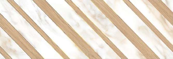 Керамическая плитка Eletto Ceramica Calacatta Oro Chevron, цвет бежевый, поверхность глянцевая, прямоугольник, 242x700