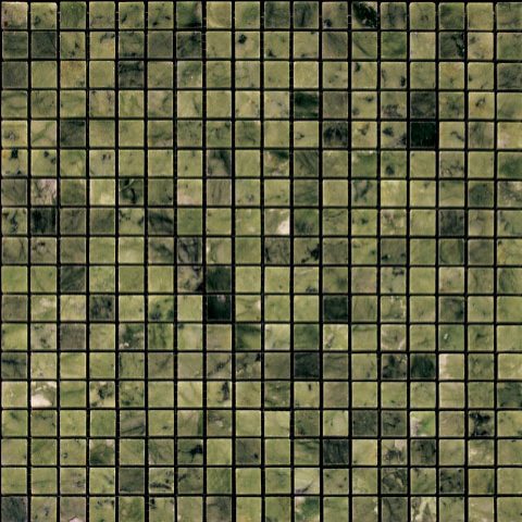 Мозаика Natural Mosaic Adriatica (1,5X1,5) 7M068-15P, цвет зелёный, поверхность полированная, квадрат, 305x305