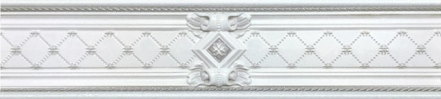 Бордюры Dual Gres Cenefa London K, цвет белый, поверхность глянцевая, прямоугольник, 70x300