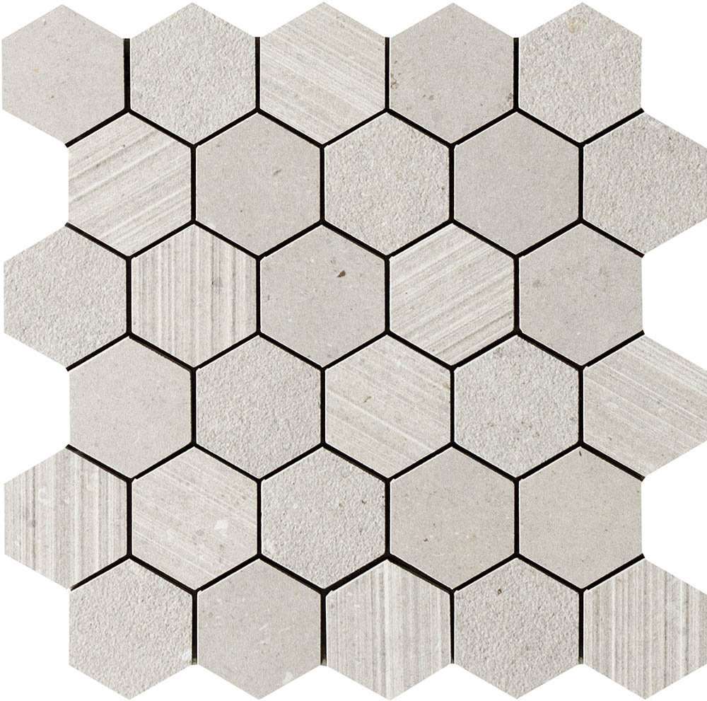 Мозаика Impronta Silver Grain Grey Mos.Esagonetta Mix SI03MESM, цвет серый, поверхность натуральная, шестиугольник, 300x310