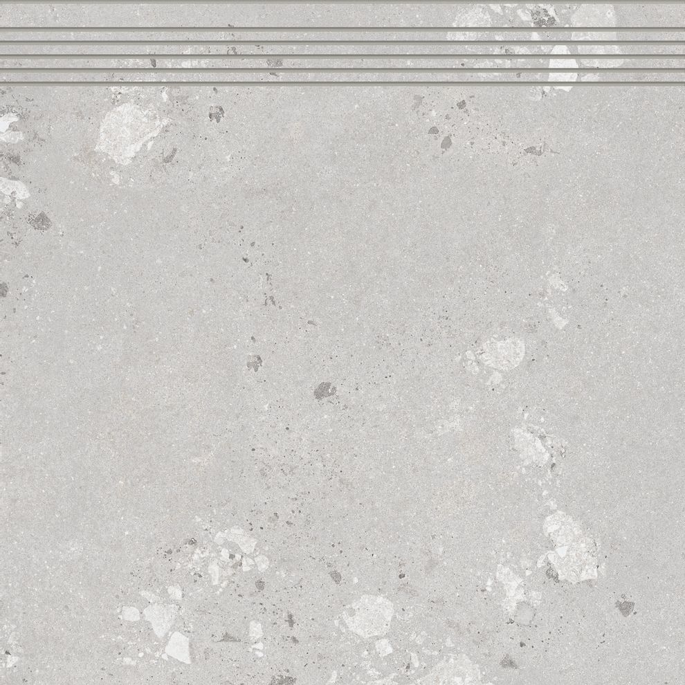 Ступени Rako Castone Grey DCP62856, цвет серый, поверхность матовая, квадрат, 600x600