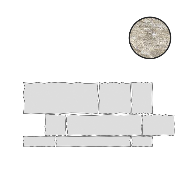 Керамогранит Ergon Oros Stone Multi Prestige Brecciato Greige Tecnica R11 EL9X, цвет серый, поверхность противоскользящая, прямоугольник, 600x1300
