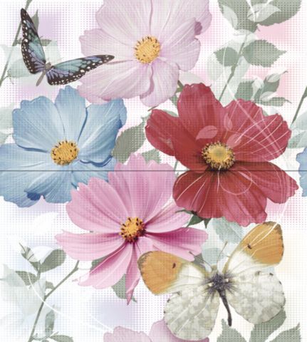 Панно Ceradim Volume Dec Bloom Panno, цвет разноцветный, поверхность глянцевая, прямоугольник, 500x450