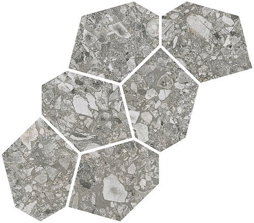 Мозаика Vives Mosaico Aymaras-SPR Cemento, цвет серый, поверхность полированная, прямоугольник, 242x395
