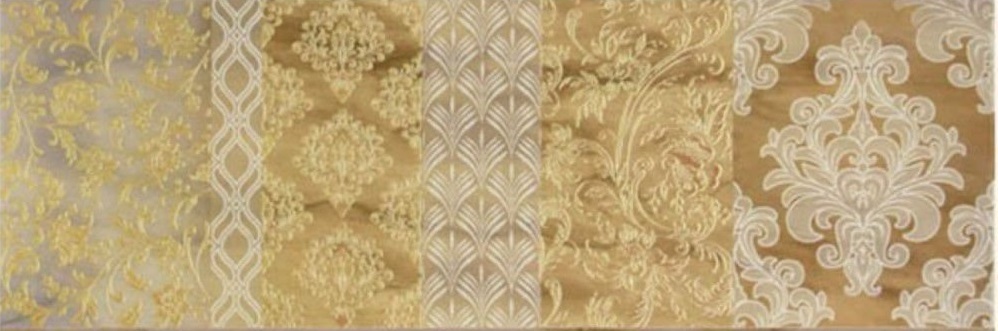 Декоративные элементы Brennero Venus Dec. Arabesco Visone, цвет коричневый, поверхность глянцевая, прямоугольник, 250x750