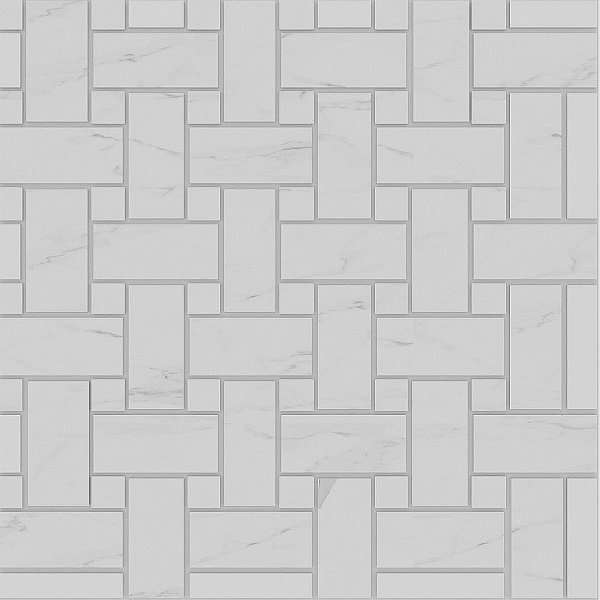 Мозаика Estima Alba White AB01 Intreccio Полированный 33x33 36772, цвет белый, поверхность полированная, квадрат, 330x330