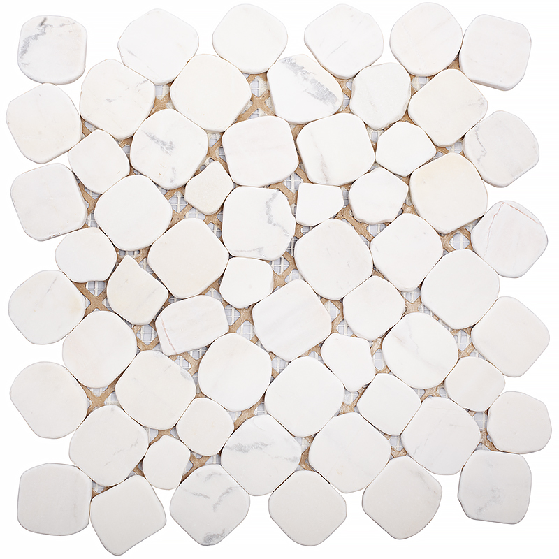 Мозаика Starmosaic Wild Stone Peble Yel Tumbled, цвет белый, поверхность матовая, квадрат, 305x305