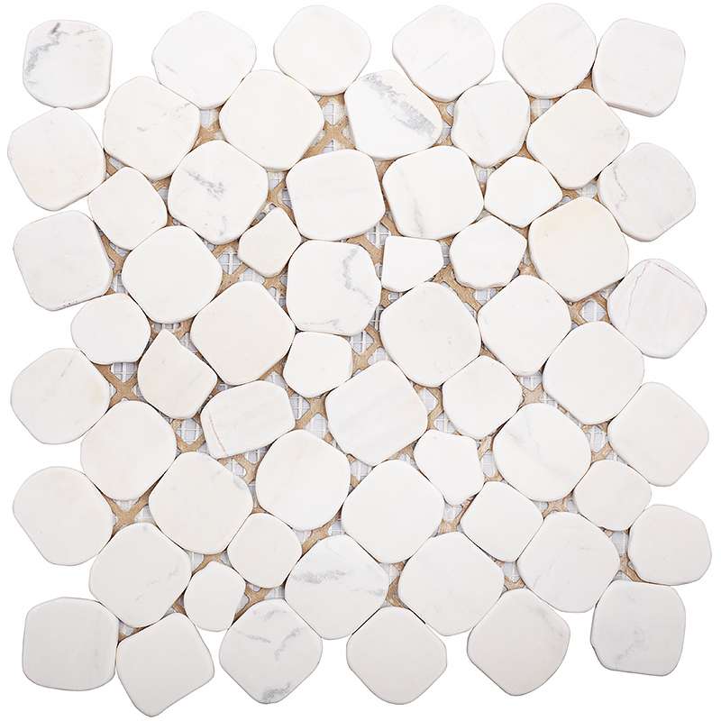 Мозаика Starmosaic Wild Stone Peble Yel Tumbled, цвет белый, поверхность матовая, квадрат, 305x305