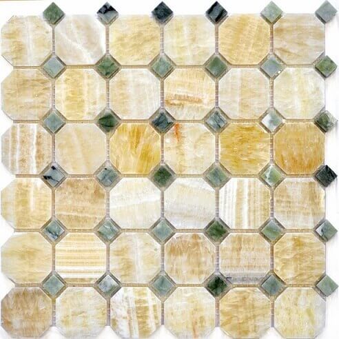 Мозаика Q-Stones QS-027-48P/10, цвет бежевый, поверхность матовая, квадрат, 305x305