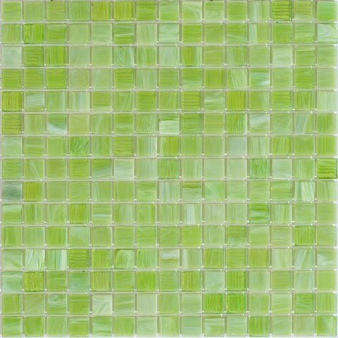 Мозаика Alma Mosaic Stella STN682-2, цвет зелёный, поверхность глянцевая, квадрат, 327x327