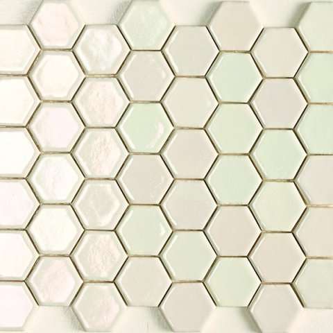 Мозаика Ceramica Di Treviso Loft Aspen Bianco Esagono, цвет белый, поверхность глянцевая, прямоугольник, 250x290