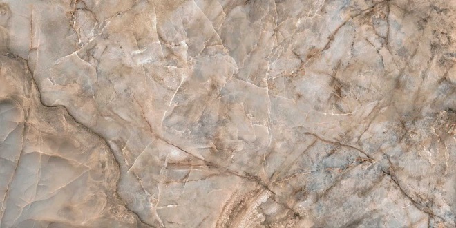 Широкоформатный керамогранит Kerama Marazzi Ониче SG595602R, цвет серый бежевый, поверхность глянцевая, прямоугольник, 1195x2385