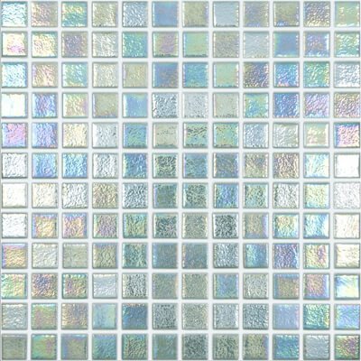 Мозаика Vidrepur Shell № 553, цвет зелёный, поверхность глянцевая, квадрат, 317x317