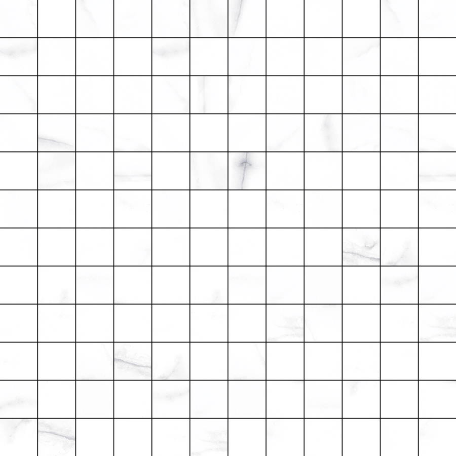 Мозаика Aparici Vivid White Calacatta Mos 2,5X2,5, цвет белый, поверхность глянцевая, квадрат, 298x298