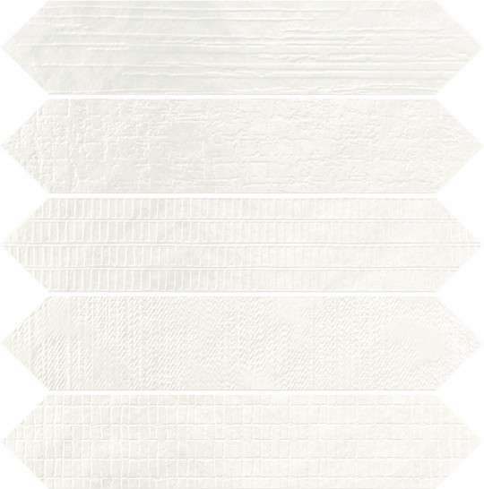 Декоративные элементы Dune Crackle Decor Nieve 187828, цвет белый, поверхность глянцевая, шестиугольник, 65x330