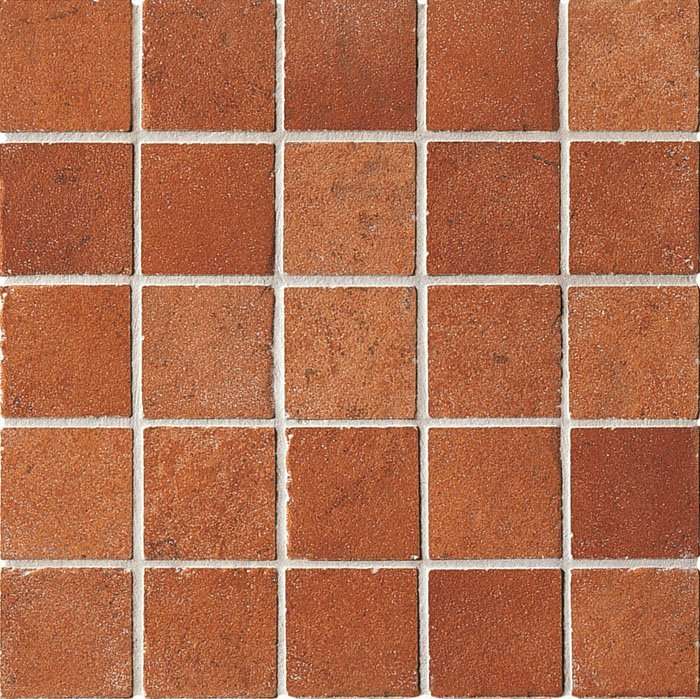 Мозаика ABK Petraia Mos.Quadretti Rosso A8537U, цвет терракотовый, поверхность матовая, квадрат, 333x333