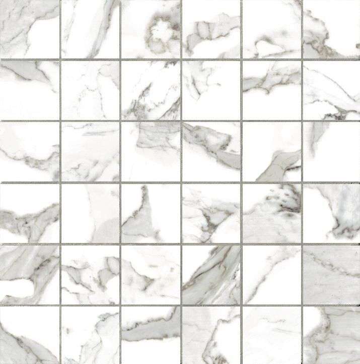 Мозаика Vallelunga Calacatta Vi. Mosaico (5x5) G204020, цвет белый, поверхность лаппатированная, квадрат, 300x300