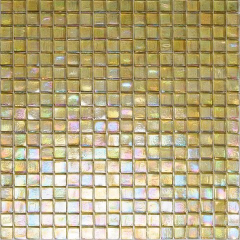 Мозаика Alma Mosaic Flicker NE40, цвет жёлтый, поверхность глянцевая, квадрат, 150x150